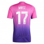 Günstige Fußballtrikots Deutschland Wirtz 17 Auswärtstrikot EURO 2024 Kurzarm